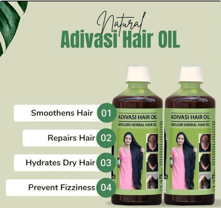 🍃Adivasi Neelgiri Herbal Hair Oil 🎁 Buy 1 Get 1 Free -💯Original®